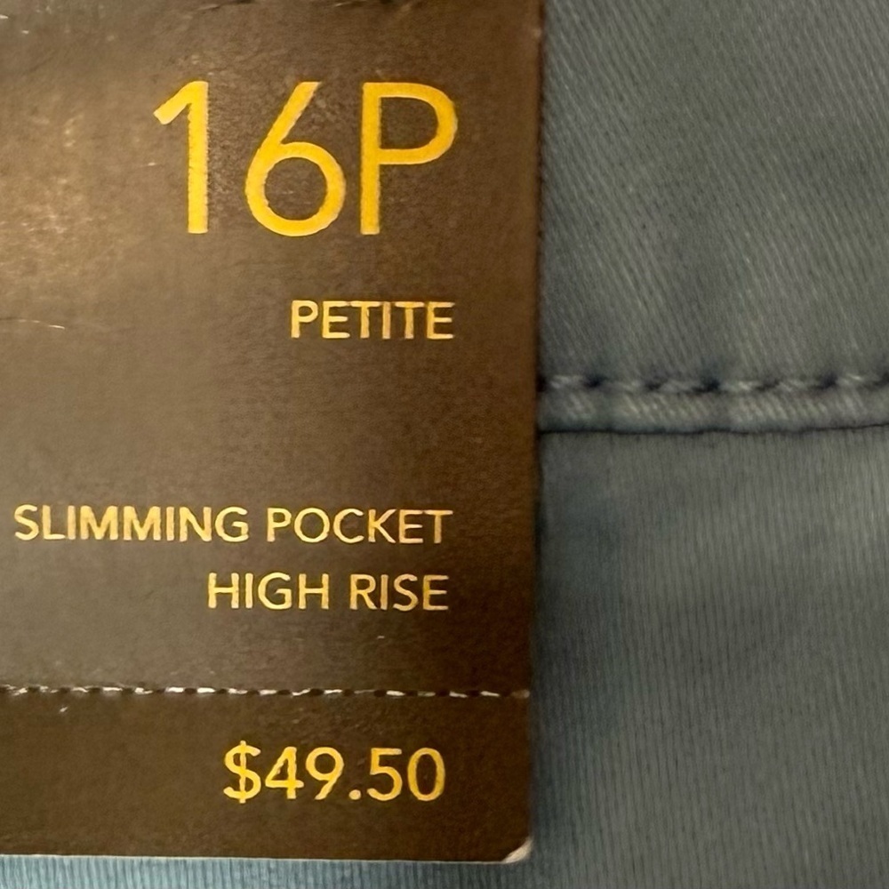 NWT Style & Co 16P Blue High Rise Straight Leg Jeans Petite Stretch Denim - Picture 8 of 8